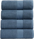 100% Cotton Bath Towel Set of 4 - Super Soft, Quick-Dry Towels