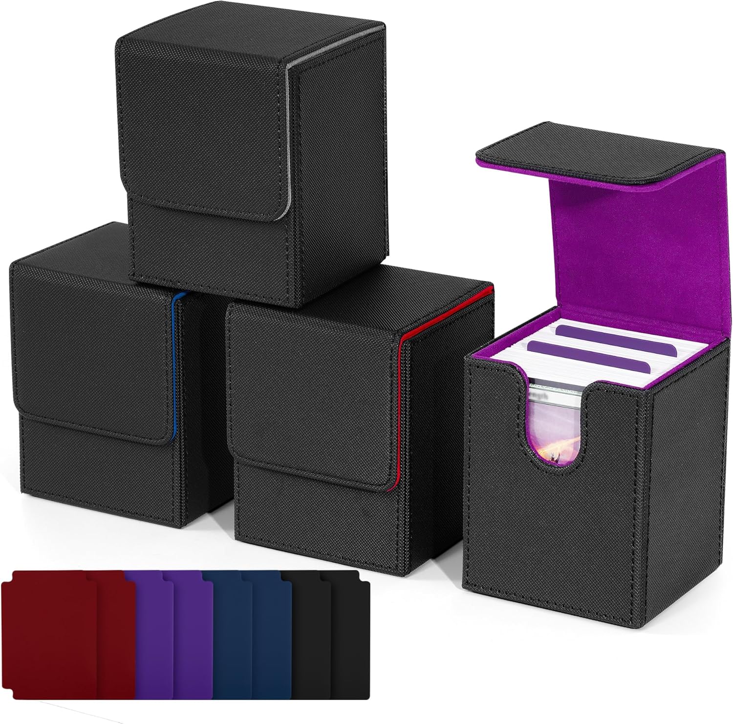 ZLCA Card Deck Box for Trading Cards - Premium PU Leather Storage