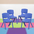 Stackable School Chair 4 Pack - Safe Plastic Preschool Seating