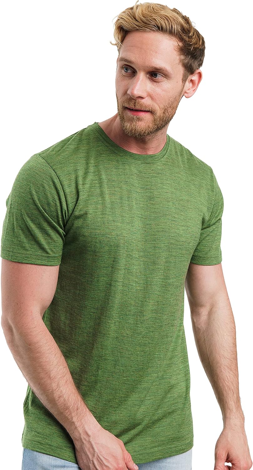 Merino Wool T-Shirt for Men - Lightweight Base Layer Comfort