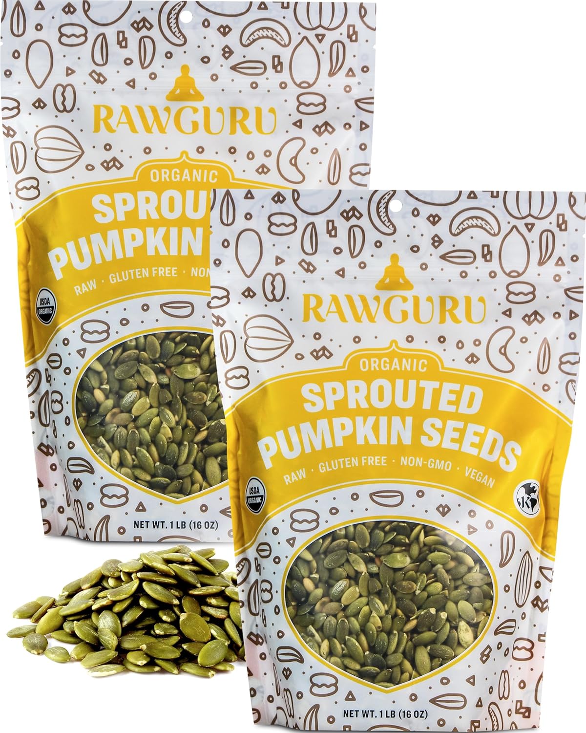 Organic Sprouted Pumpkin Seeds for Healthy Snacking - 16 oz Pack