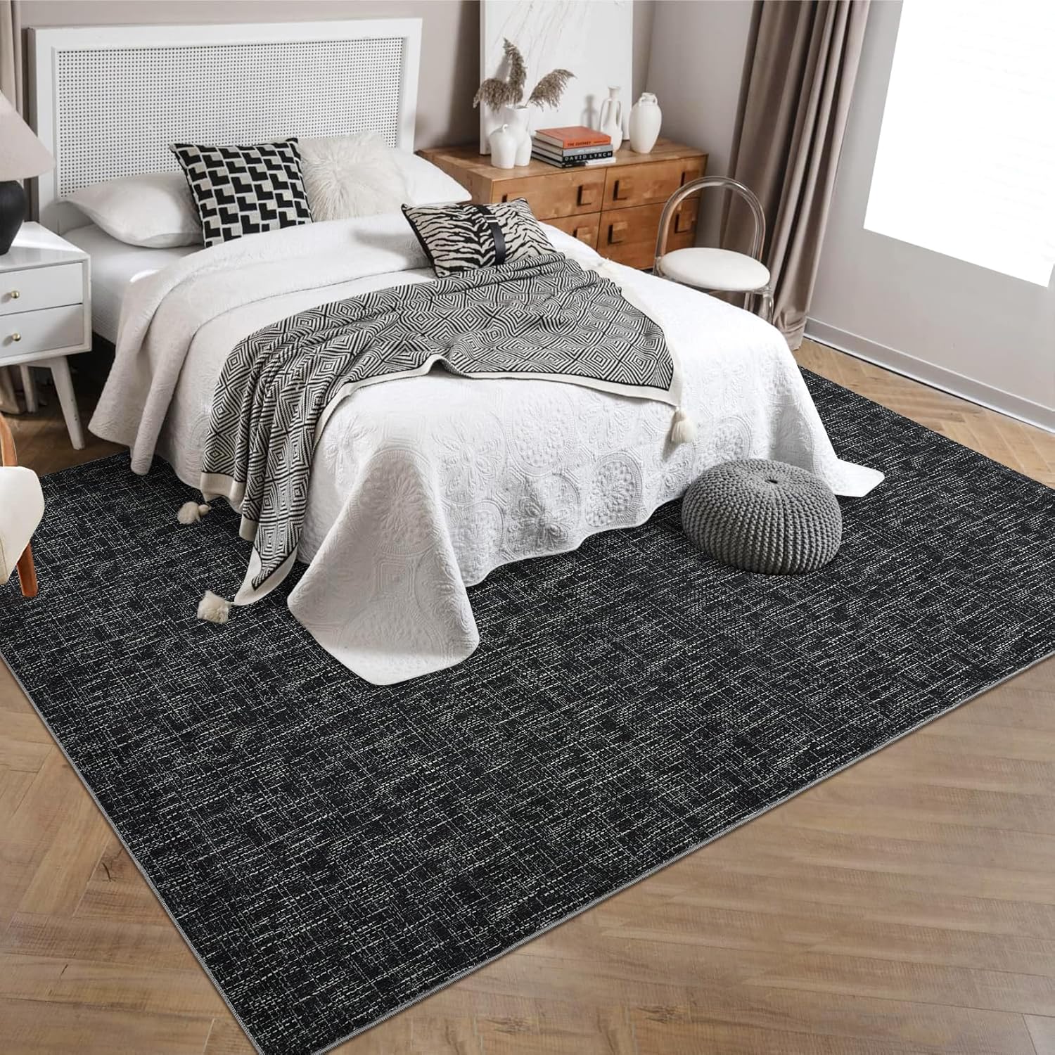 Machine Washable 5x7 Area Rug for Living Room and Bedroom