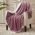Electric Heated Blanket Throw Size - Soft Thickened Stripe Flannel