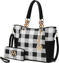Tote Bag for Women with Wallet Set - Vegan Leather Top-Handle Tote
