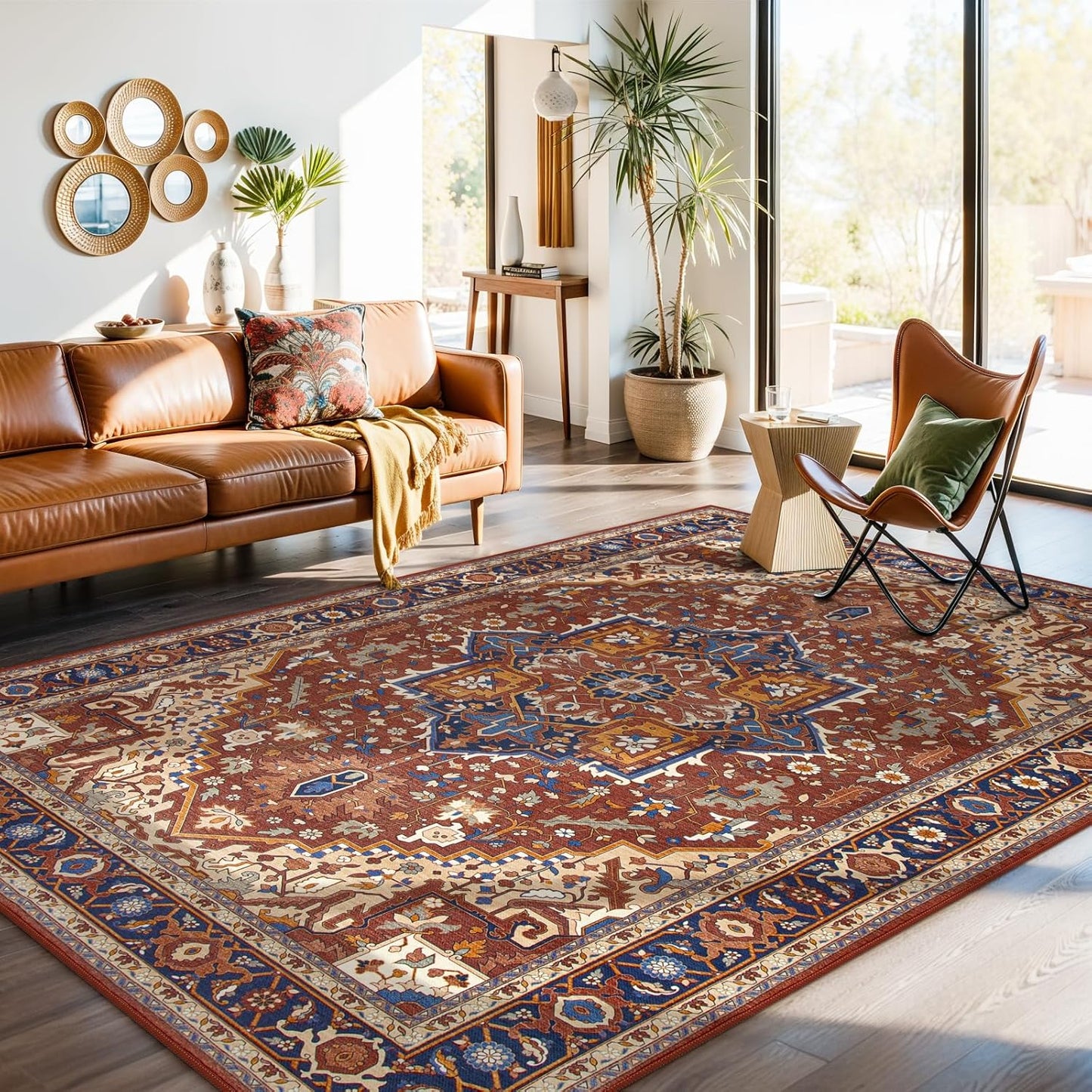 Moynesa Ultra-Thin Washable 8x10 Area Rugs for Cozy Spaces