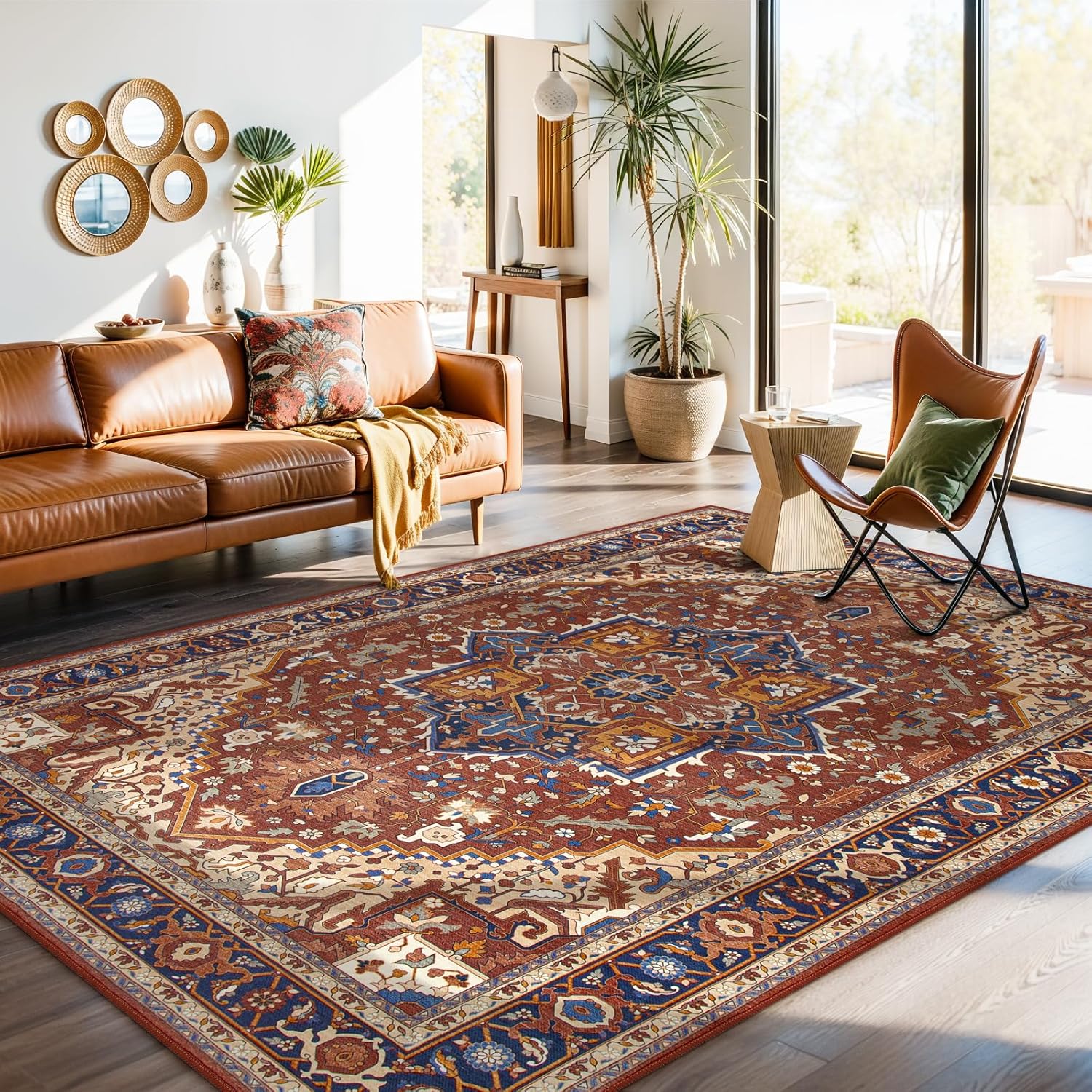 Moynesa Ultra-Thin Washable 8x10 Area Rugs for Cozy Spaces