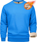 Men's Sherpa Lined Fleece Sweatshirt Crewneck - Warm Everyday Top