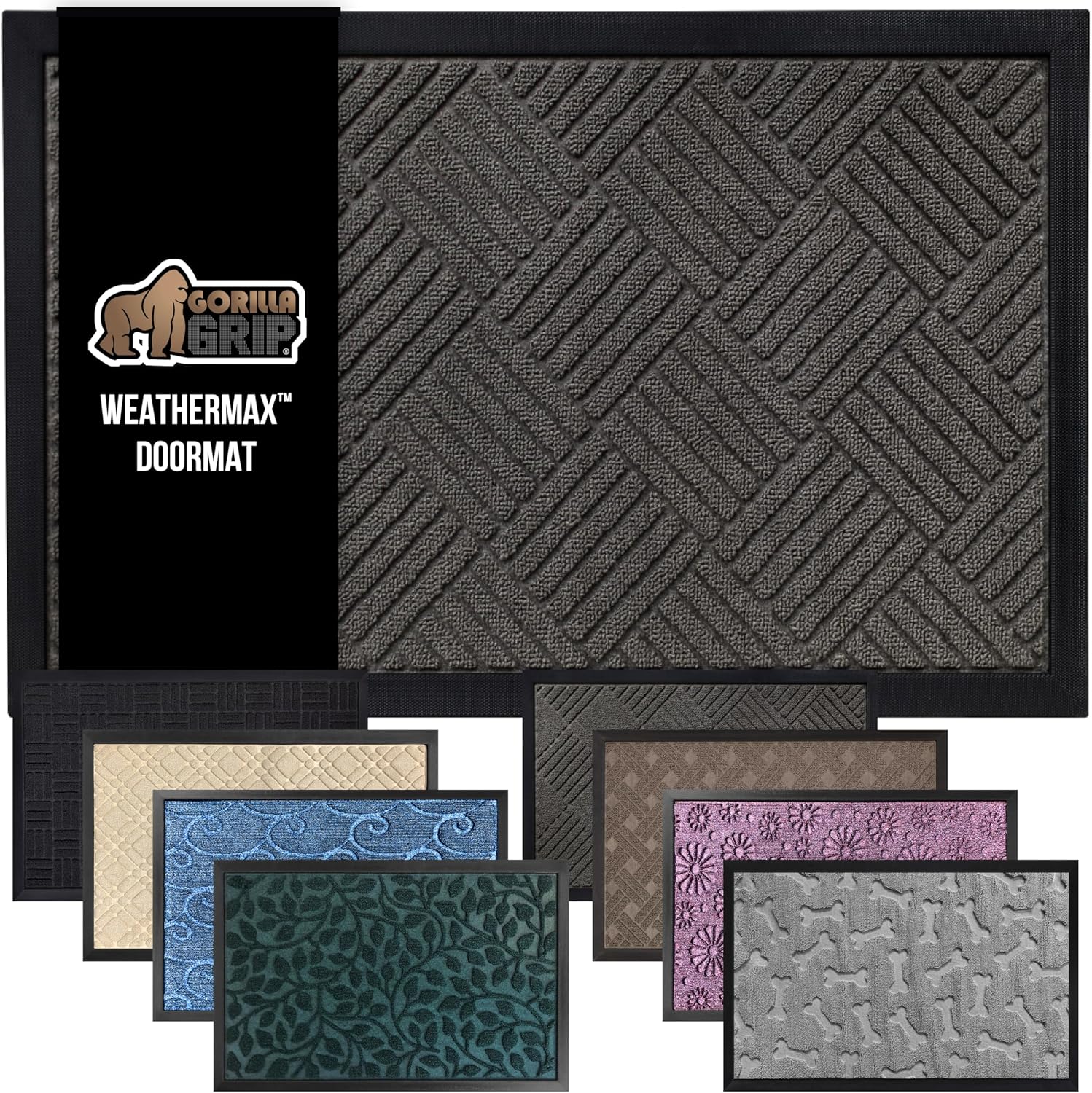 GORILLA GRIP Waterproof All-Season WeatherMax Doormat for Home