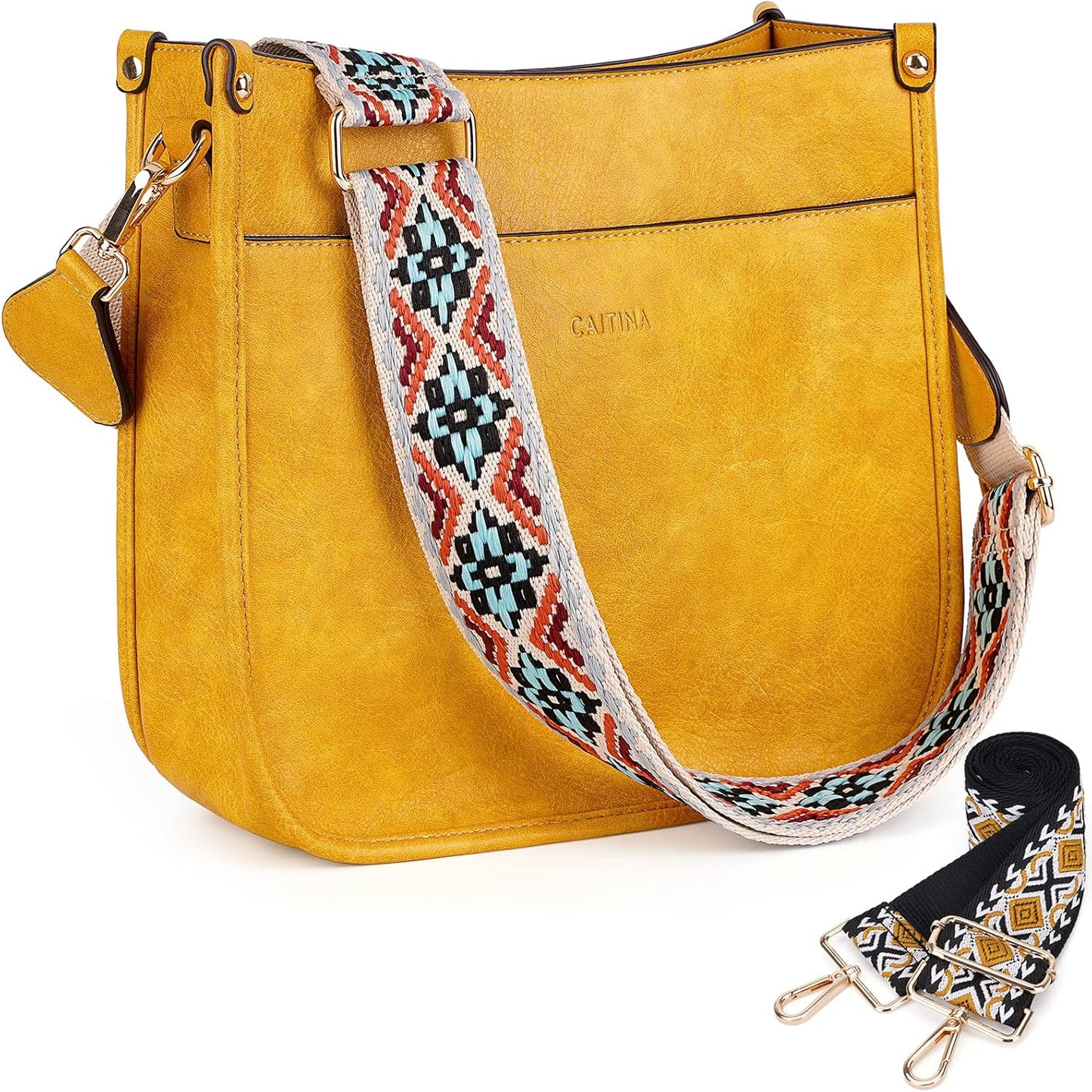 Trendy Vegan Leather Crossbody Bag for Women with Adjustable Straps