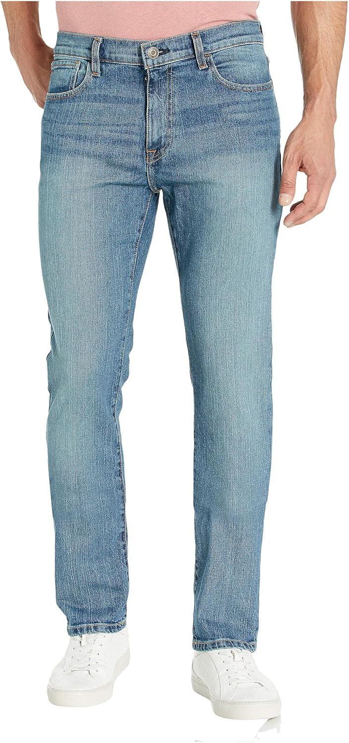 Tommy Hilfiger Mens Stretch Straight Leg Jeans for All-Day Comfort