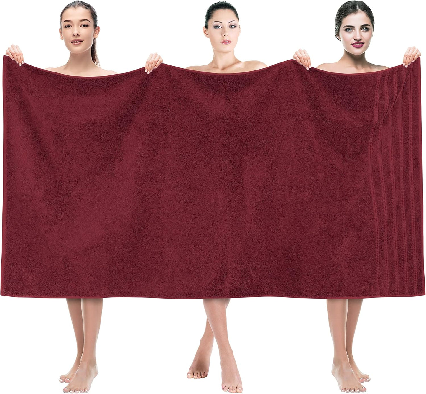Oversized Luxury Bath Towels 35x70 in 100% Cotton for Comfort