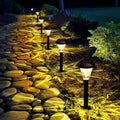 Solar Path Lights 12 Pack - Warm White Solar Garden Lights for Patio