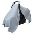 Baby Car Seat Cover Pacific Blue - Large Breathable Muslin Canopy