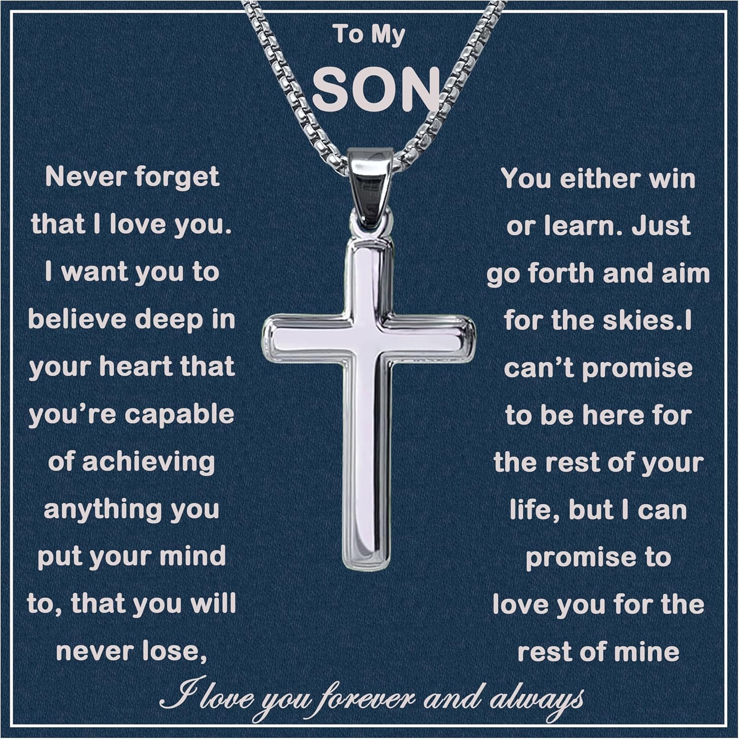 Son Gifts From Mom To My Son Necklace for Graduation and More