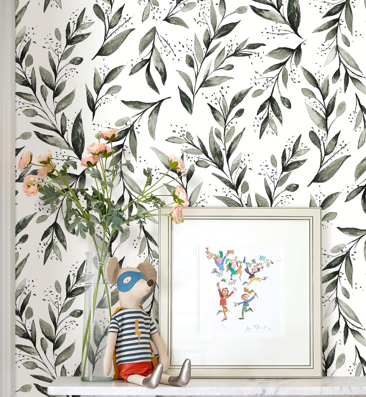 Erfoni Leaf Peel and Stick Wallpaper for Elegant Home Decor