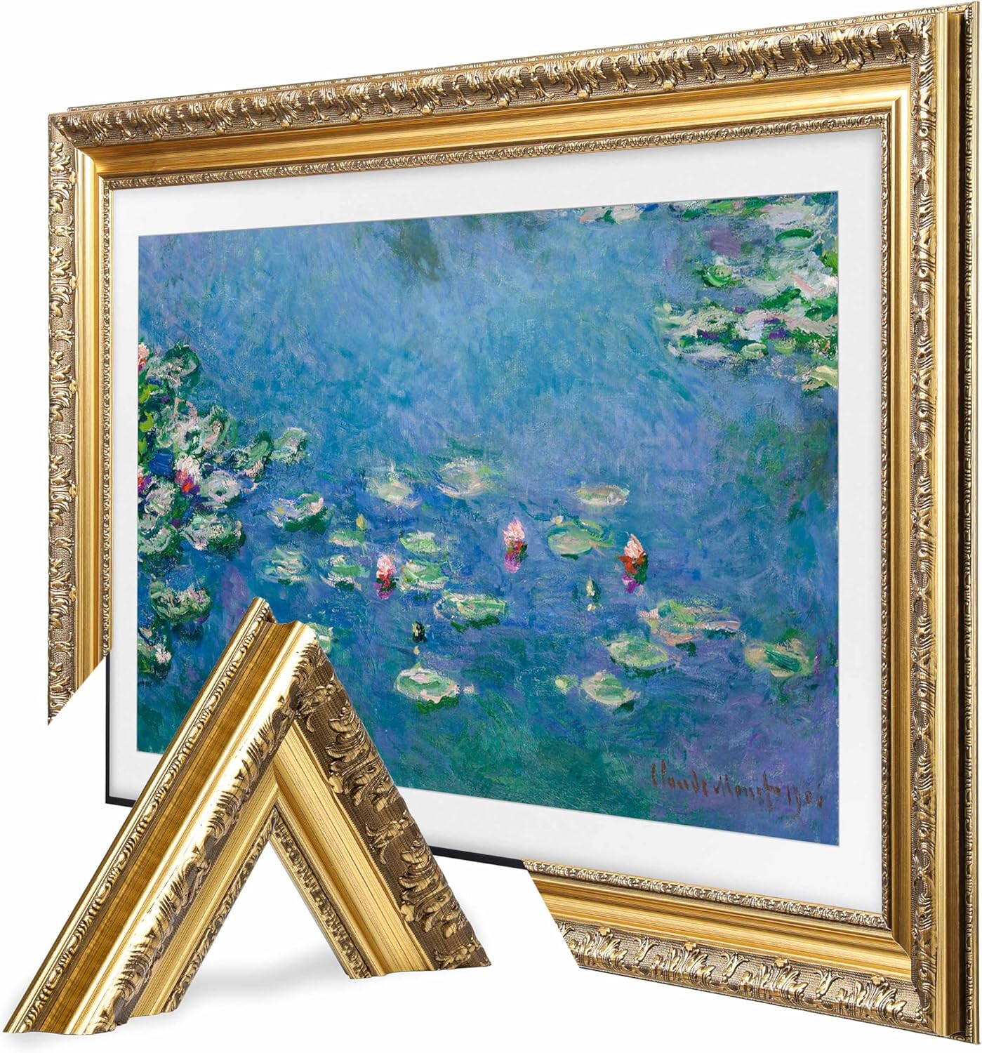 Sleek Antique Gold TV Frame for Samsung The Frame | Easy Install | 32-85 TVs