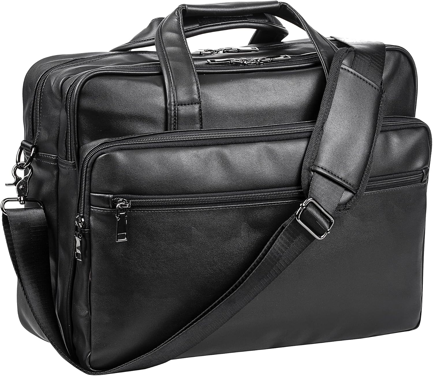 Seyfocnia Leather Laptop Bag for 15.6 and 17.3 Inch Laptops