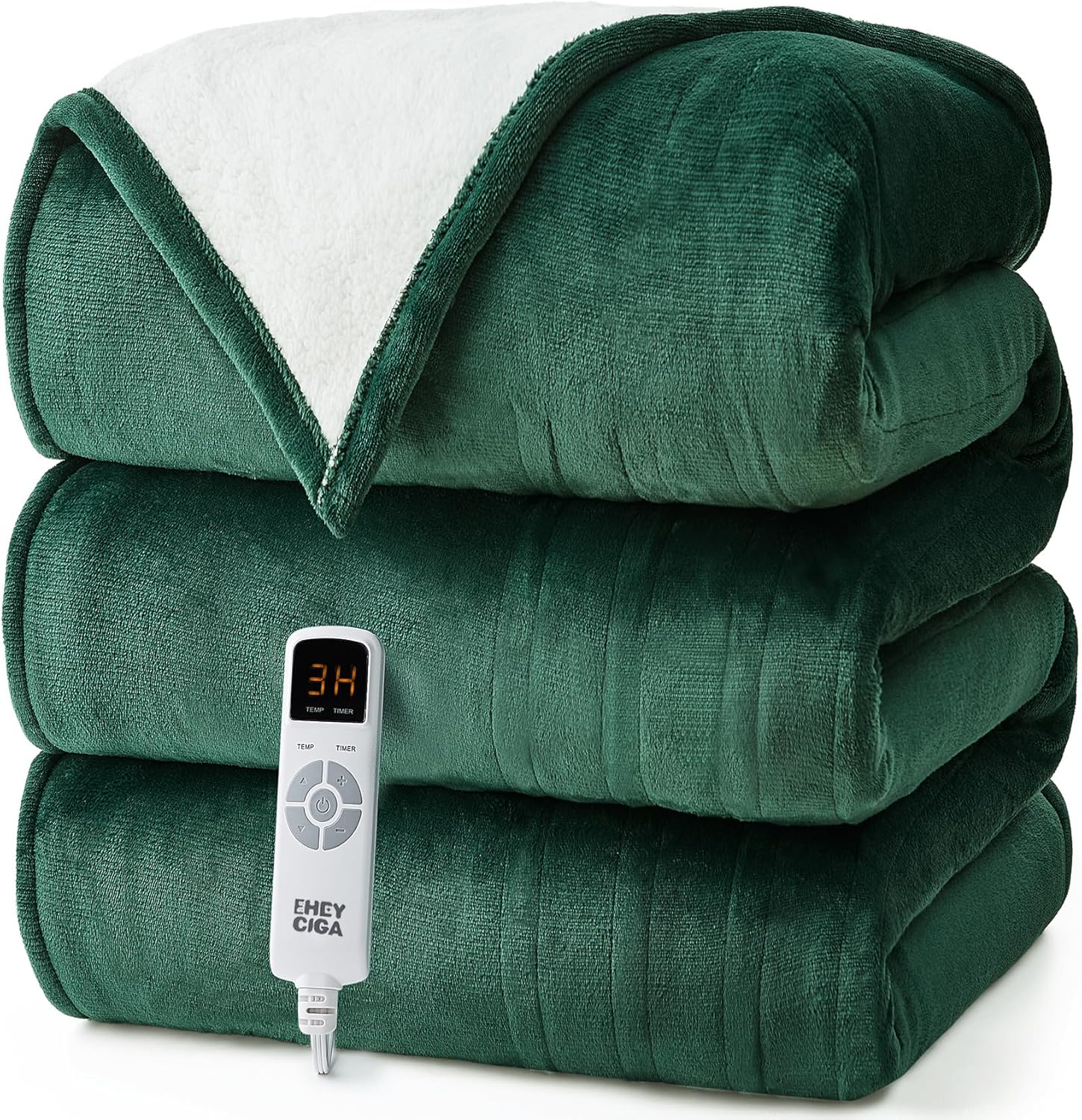 EHEYCIGA Heated Blanket - Cozy Twin Size with 9 Heating Levels