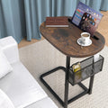 Fashion Couch Side Table with Large Tabletop - Adjustable Sofa Tray