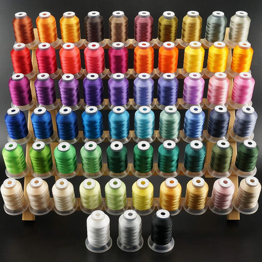 Vibrant 63-Color Polyester Thread Kit