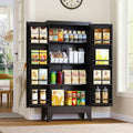 51 in Metal Kitchen Pantry Cabinet - Sturdy Steel Food Storage