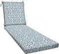 Honeycomb Beryl Pacific Blue Chaise Lounge Cushion - Weather Resistant