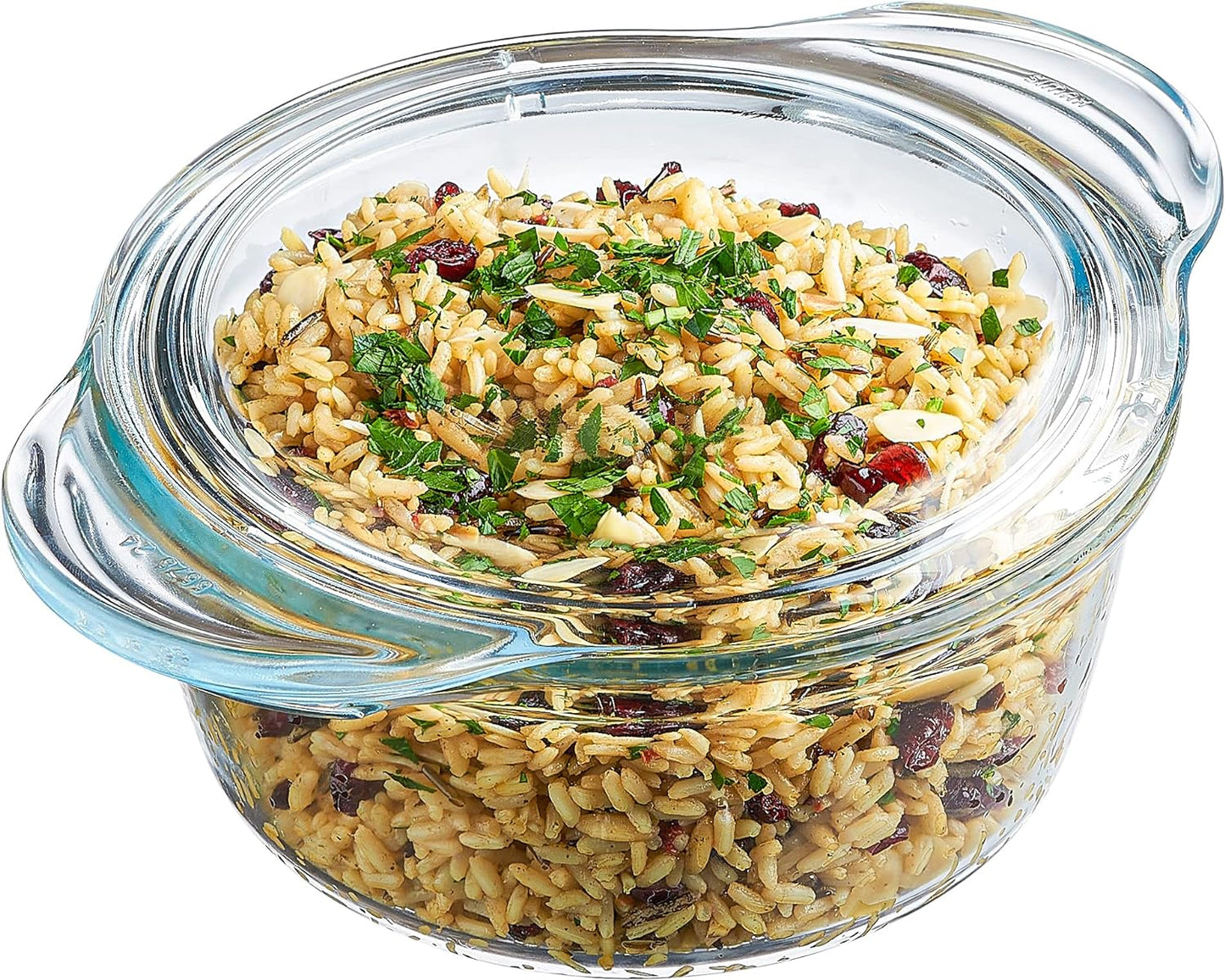 Glass Casserole Dish with Lid and Handles for Cooking and Baking