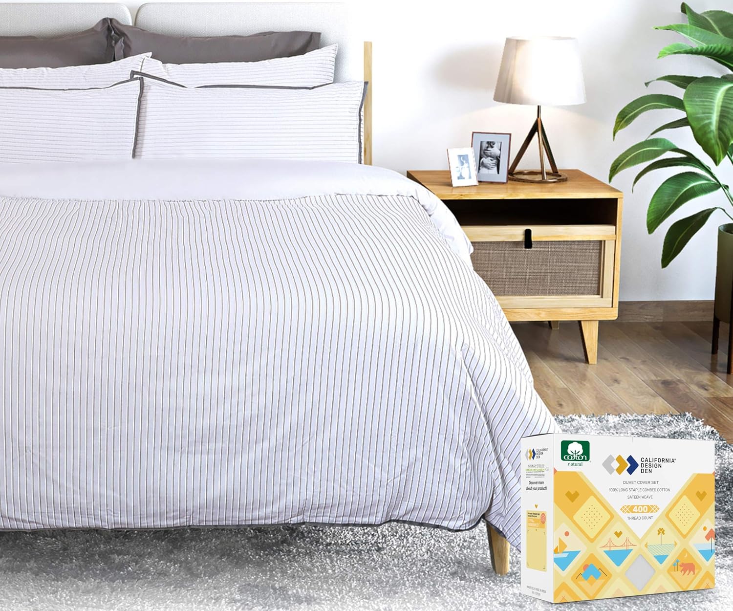 California Design Den King Size Duvet Cover Set for Luxury Comfort