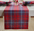 Solino Home Linen Table Runner 14 x 120 in - Red Navy Tartan