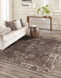Unique Loom Sofia Area Rug & Pad Bundle - Durable Vintage Style