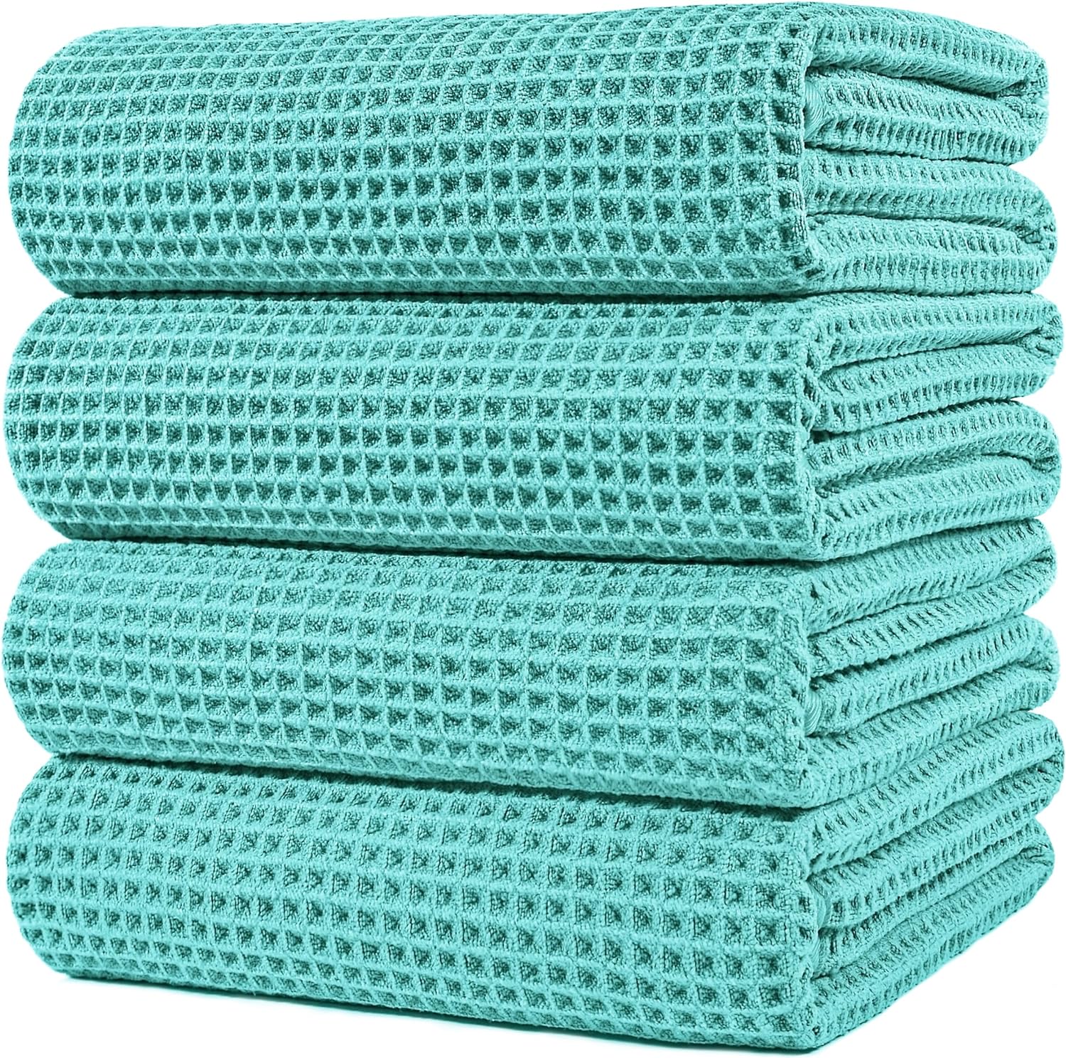 POLYTE Microfiber Oversize Quick Dry Lint Free Bath Towel 4 Pack