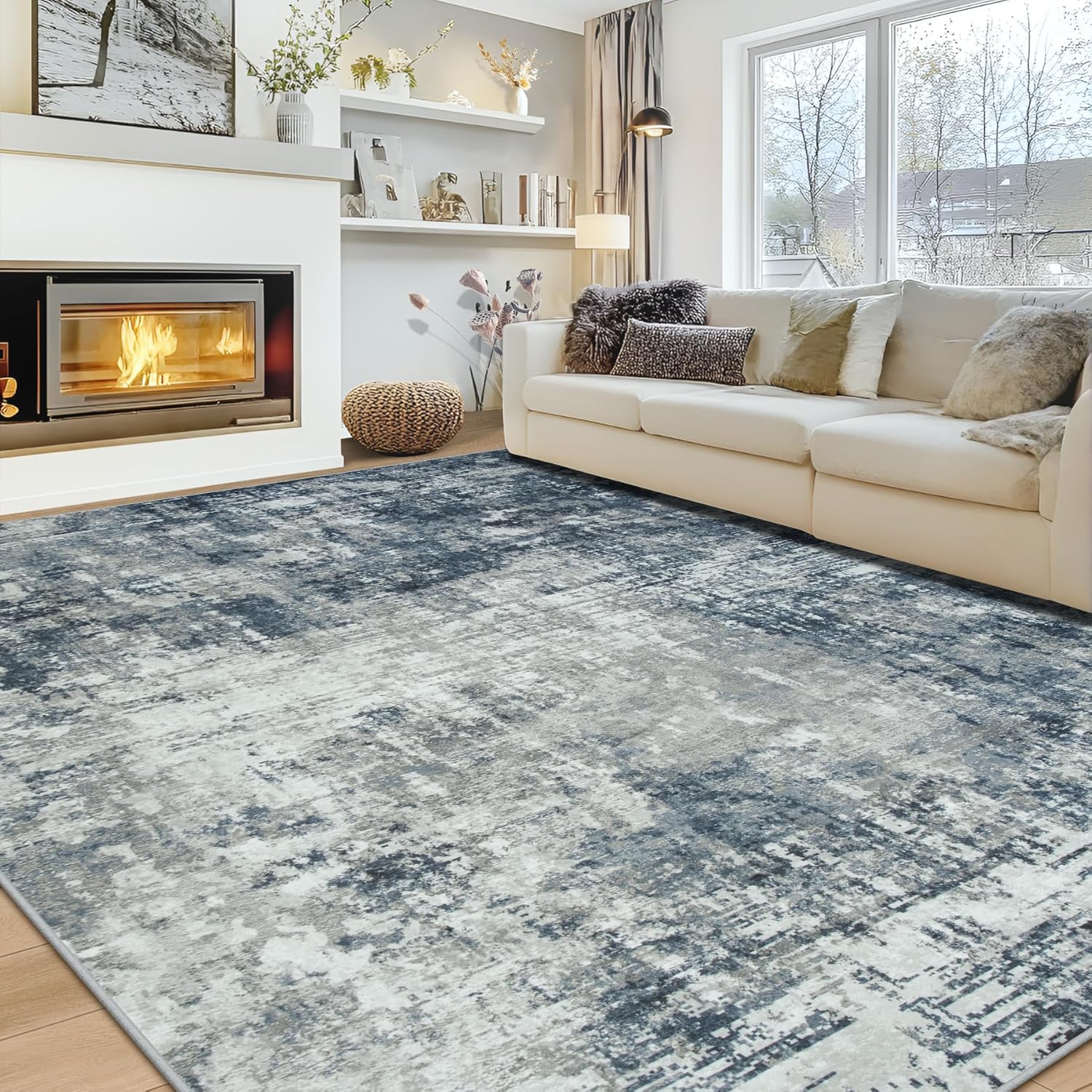 10x14 Area Rugs Large Living Room Rug Washable Non Slip