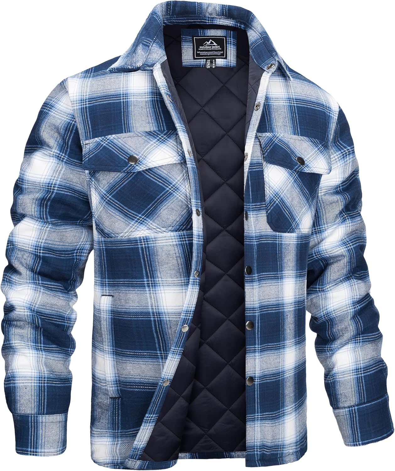 MAGCOMSEN Men's Flannel Shirt Jacket for Warm Winter Wear