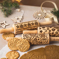 CHRISTMAS FUN 3 Kid Rolling Pin Set - Mini Embossing Pins for Cookies