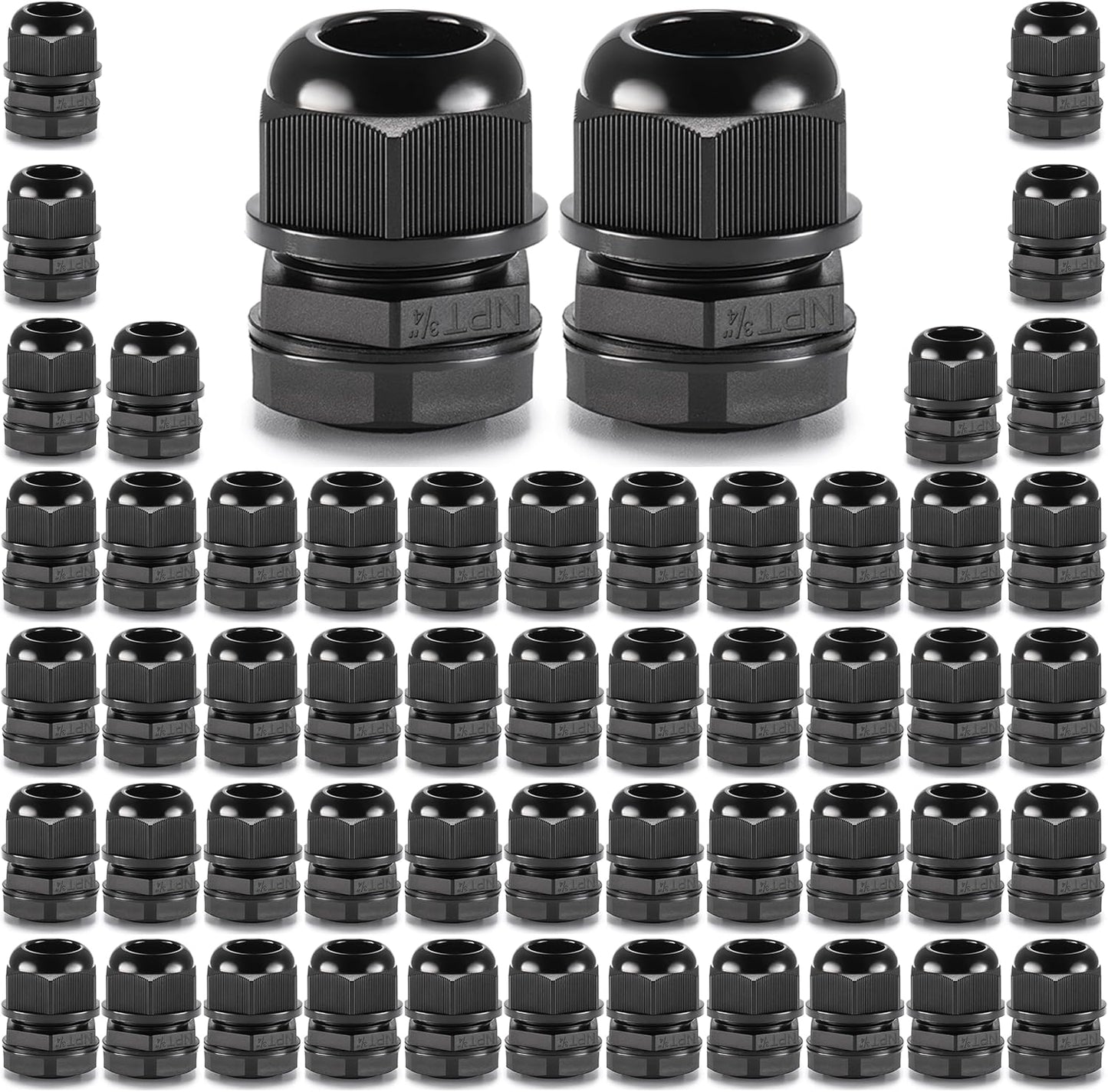 QILIPSU 50pcs 3/4in NPT Cable Gland Waterproof IP68 Connector