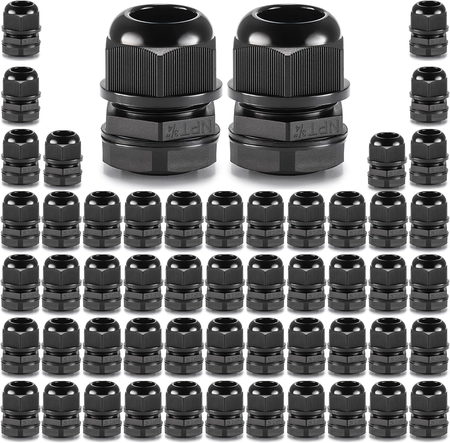 QILIPSU 50pcs 3/4in NPT Cable Gland Waterproof IP68 Connector