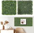 Artificial Grass Wall Panels 24 PCS 20x20 in Boxwood Backdrop
