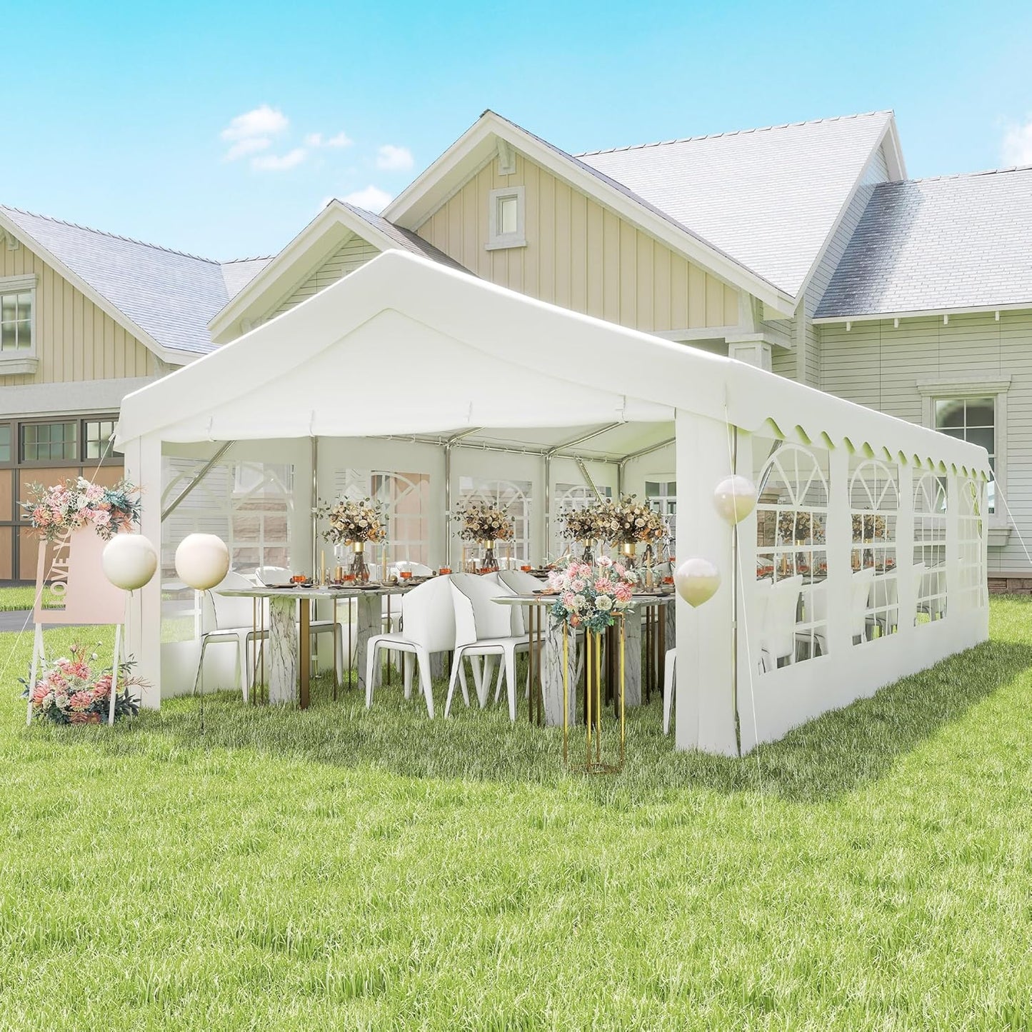 Heavy Duty Party Tent 13 x 26 ft Outdoor Gazebo for Events