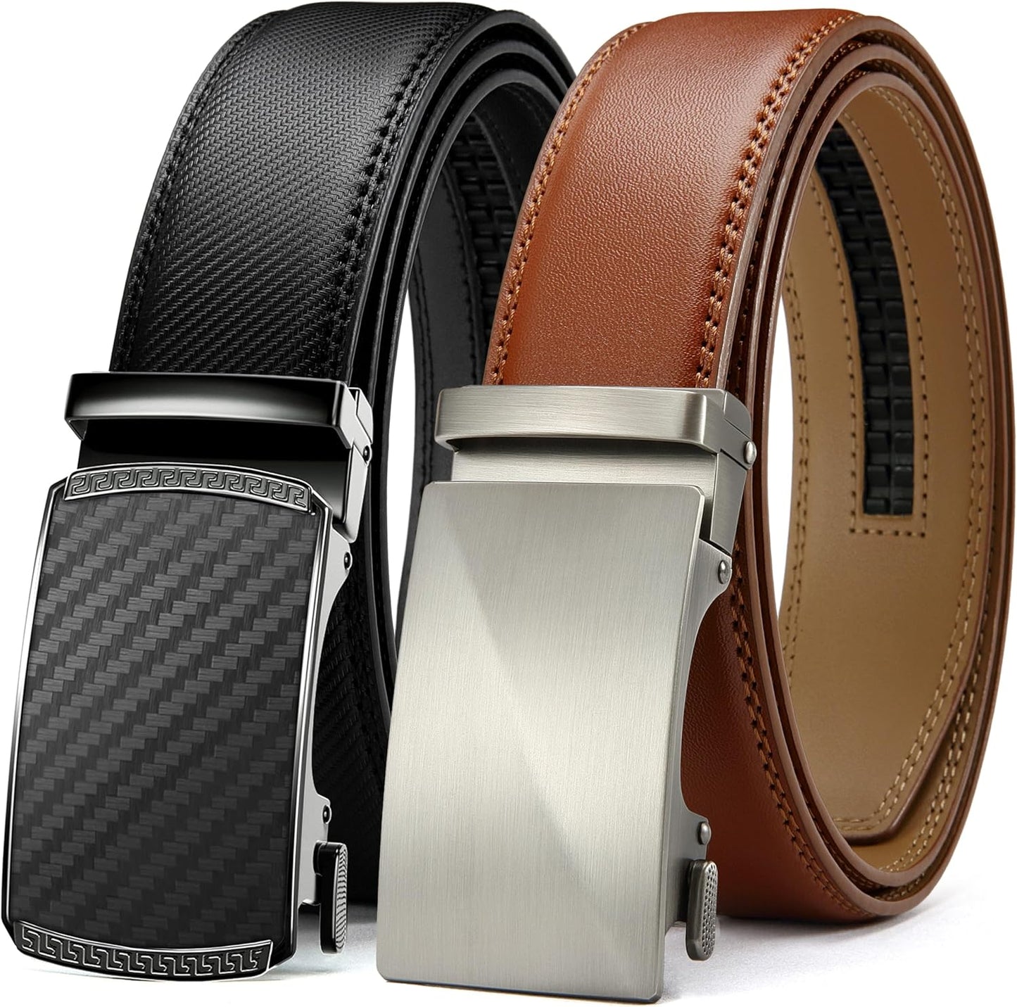 CHAOREN Leather Ratchet Belt Men 2 Pack for Custom Fit Style