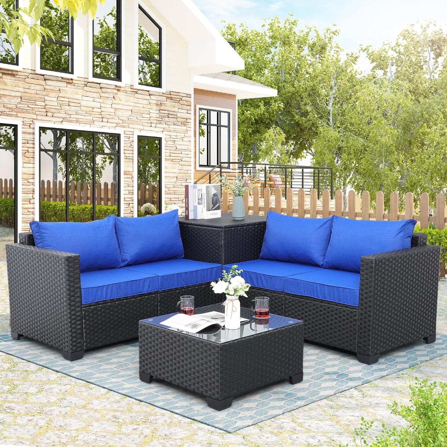Outdoor PE Wicker Furniture Set for Stylish Patio Living
