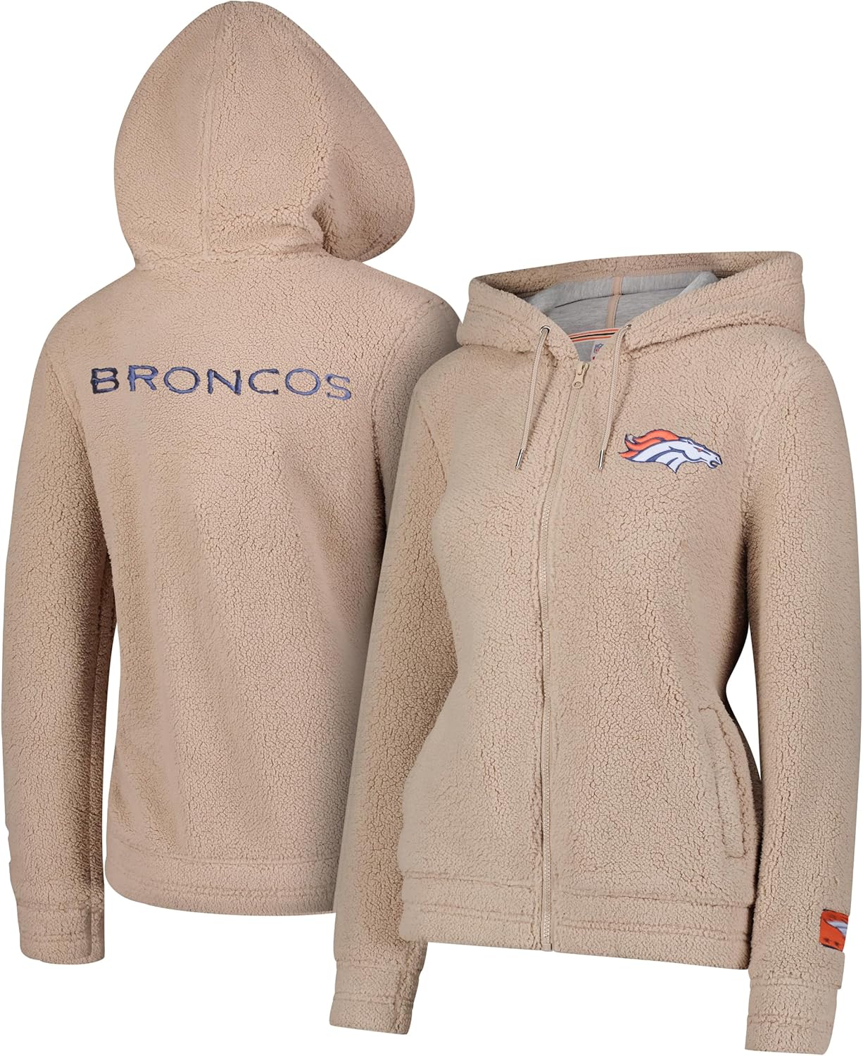 Ultra Game Women's NFL Super Soft Sherpa Full Zip Hoodie