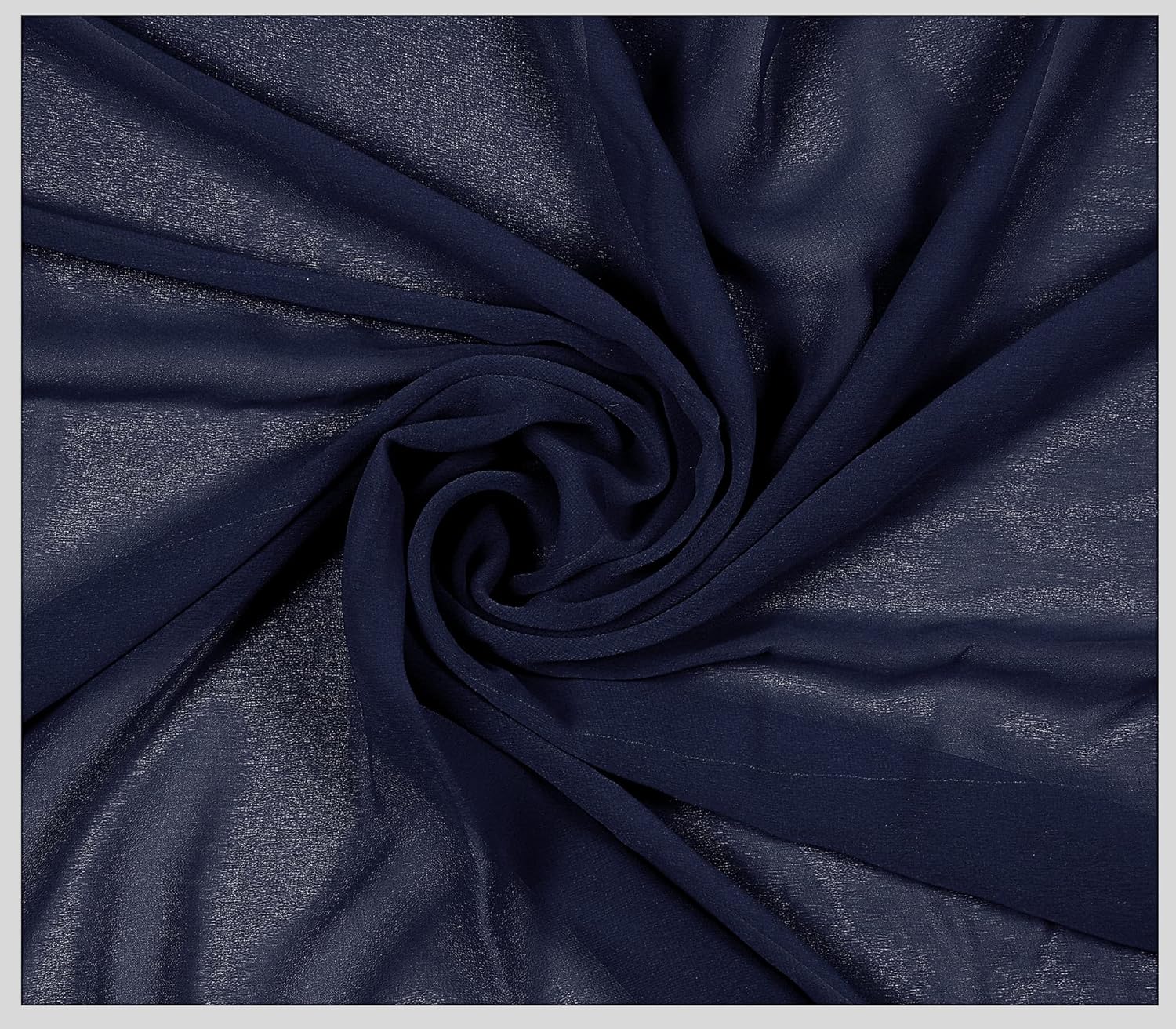 MDS Pack of 75 Yard Navy Blue Chiffon Fabric for Wedding Decor