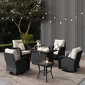 LayinSun 7 Piece Outdoor Furniture Set with Cozy Fire Pit