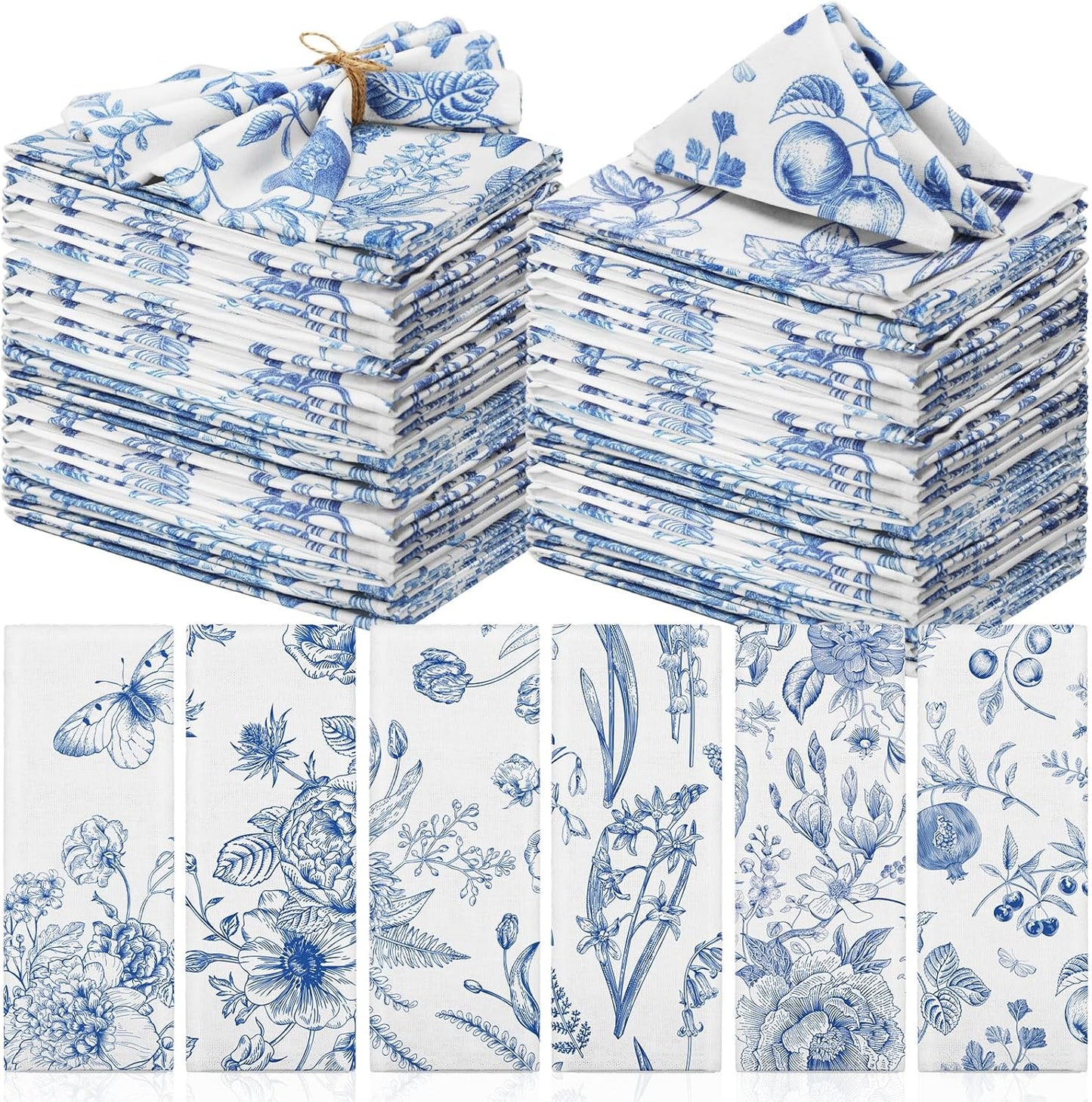 Cloth Napkins 15 x 15 Inch Reusable Soft Fabric for Dining
