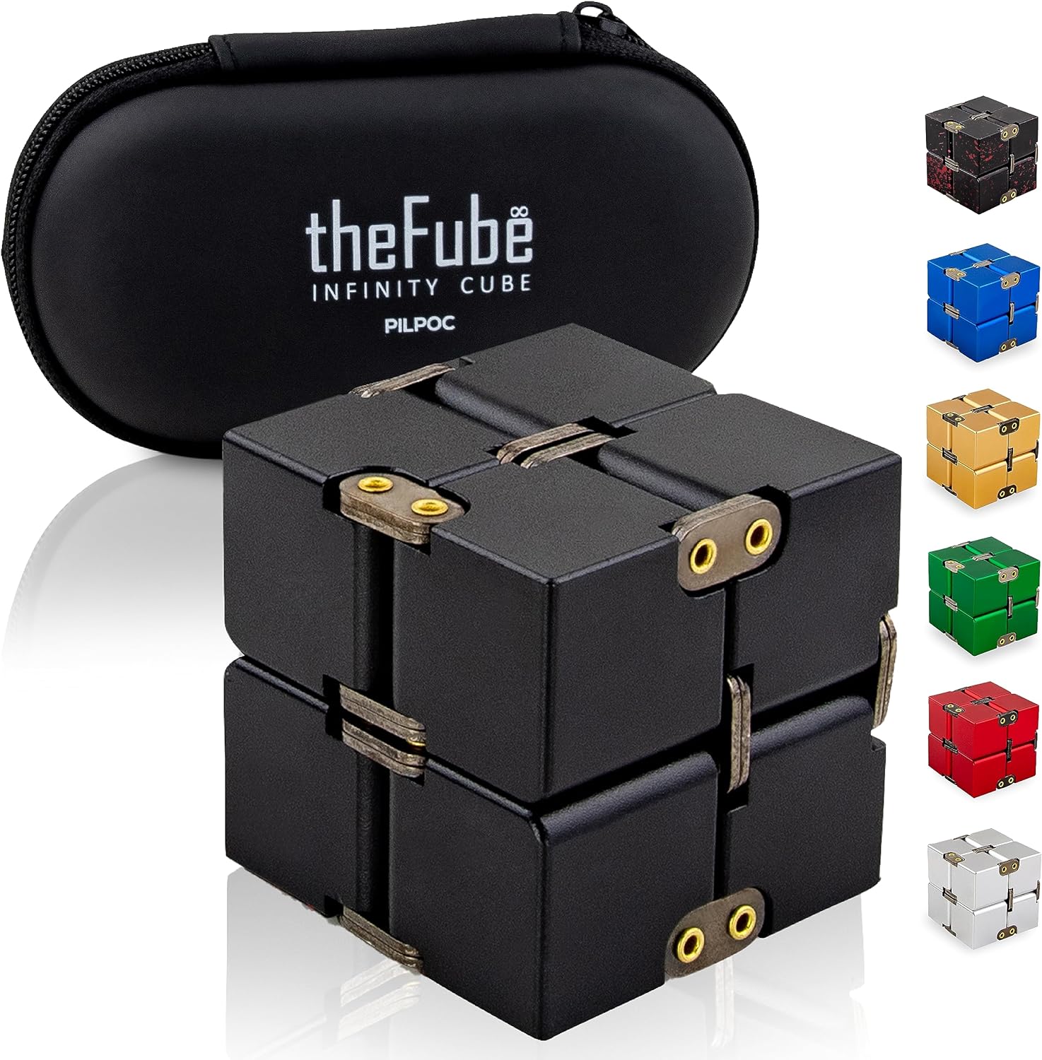 PILPOC Aluminum Infinity Cube - Stress Relief Magic Toy
