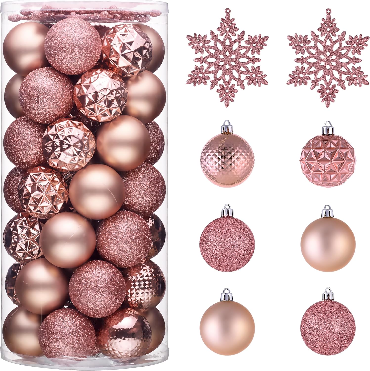 Valery Madelyn 50ct Pink Shatterproof Christmas Ball Ornaments