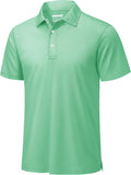 Mens Golf Polo Shirt Dry Fit Short Sleeve Performance Polo [Premium