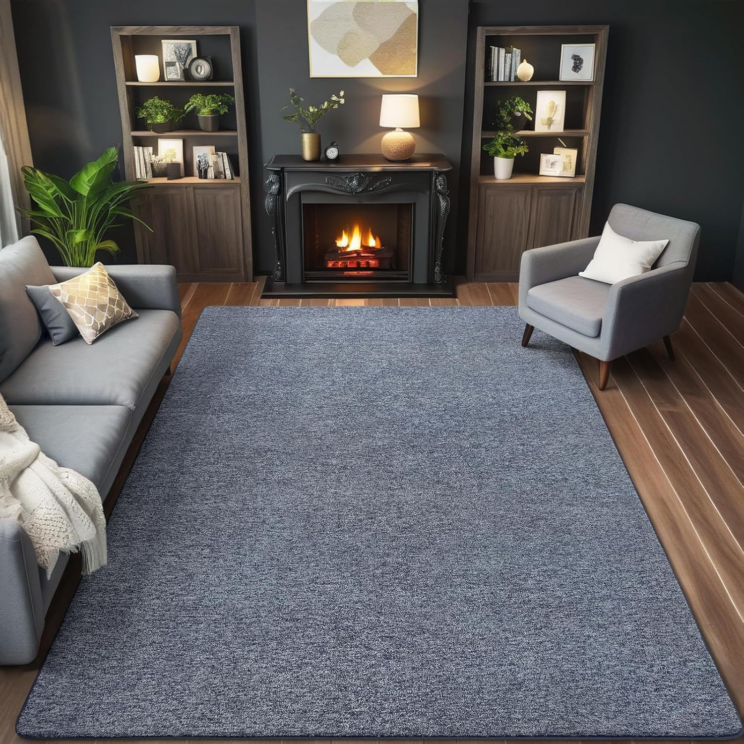 Washable 5x7 Living Room Rug with Soft Memory Foam Comfort