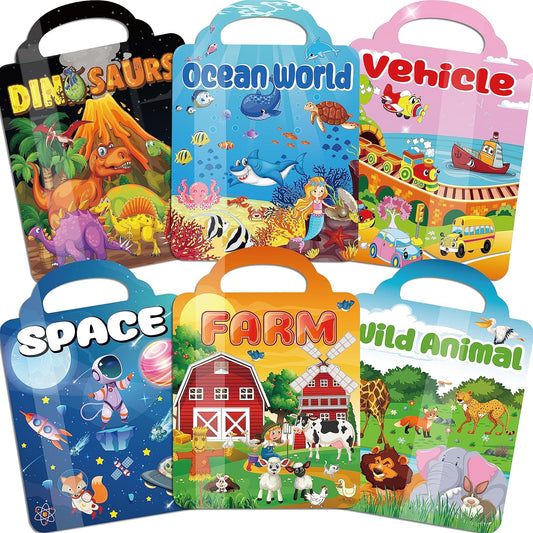 Kalysky 6Set 3D Reusable Sticker Books: Spark Creativity!