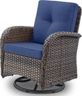 Patio Furniture Swivel Glider PE Wicker Chairs - Comfortable Outdoor